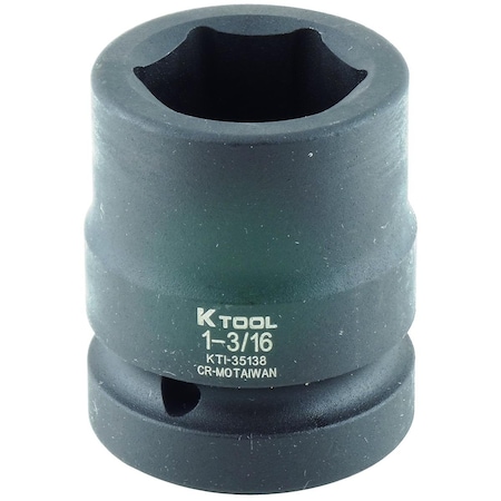 K-Tool International 1" Drive, 1-13/16" Size, SAE Socket, 6 Points, 1-13/16", 1" Drive Stnd KTI-35138